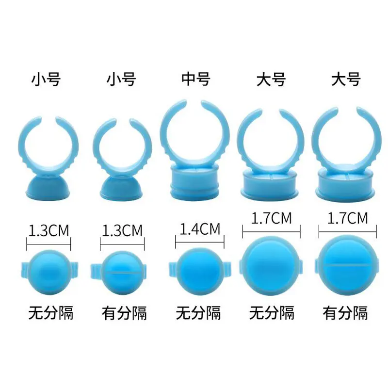 100 шт одноразовый контейнер для клея кольца Пластиковый Перманентный макияж Пигмент держатель поддон для татуаж ресниц расширение клей разделитель контейнер