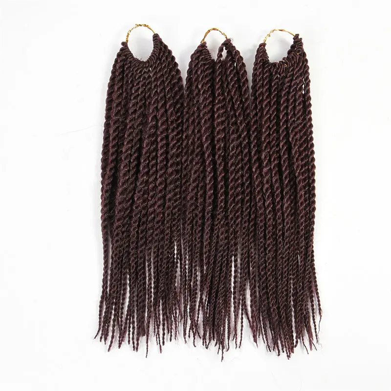 Ombre коричневый цвет синтетический Сенегальский твист плетение волос для наращивания 81 пряди/упаковка X-TRESS термостойкие волокна крючком косы - Цвет: # 99J