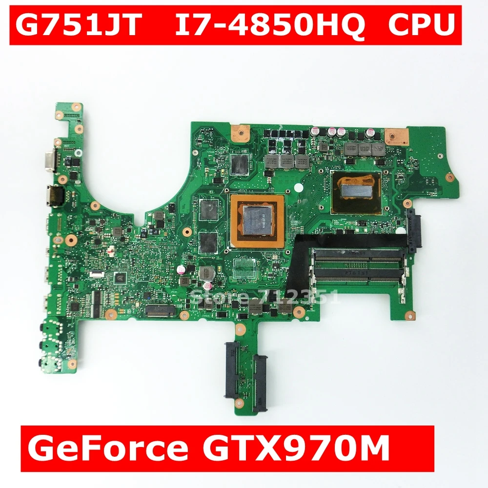 G751JT MB_0M/I7 4850HQ/AS N16E GT A1 Материнская плата ASUS G751 G751J G751JY ноутбука 100%