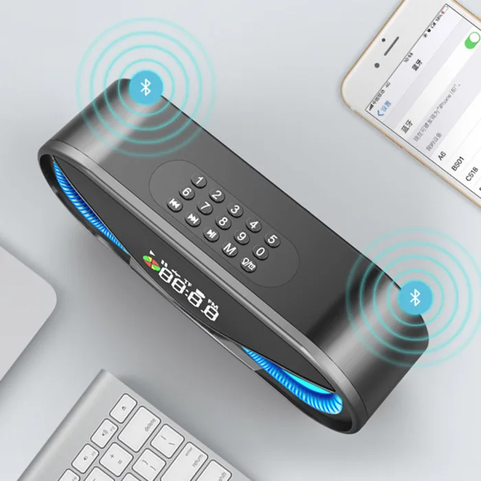 Сова Bluetooth динамик двойной динамик Будильник Мини стерео динамик DU55