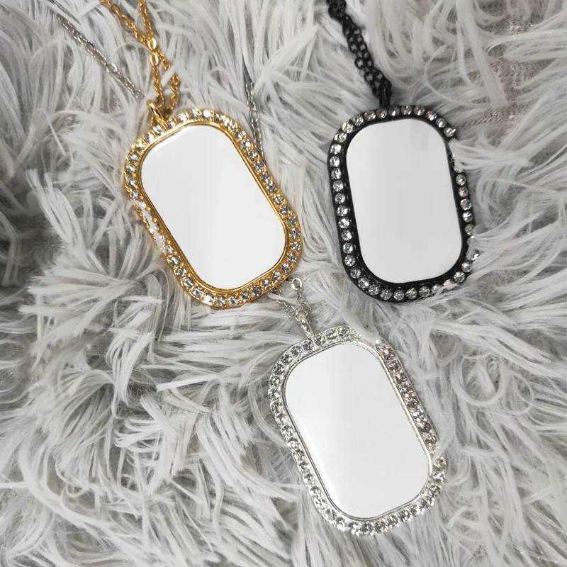 12 PCS Sublimation Blanks Metal Necklace Sublimation Jewelry Oval Shape Pendant  Blanks for Custom Promotion Gifts - AliExpress