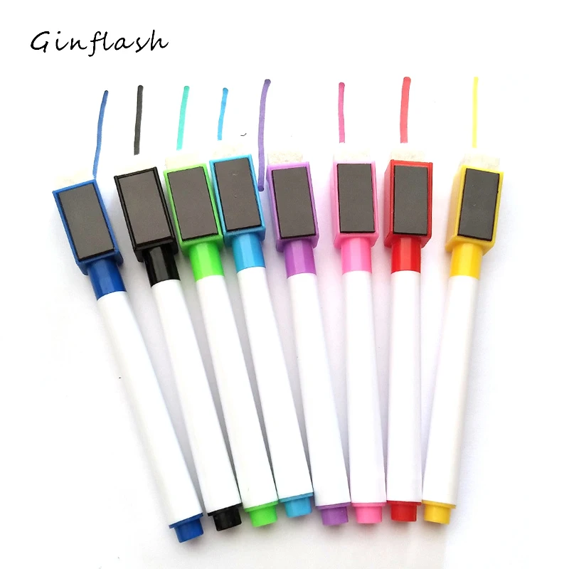 White Marker Pens Marker Pens Color Marker Pens Pen Marker Dry Erase Markers Whiteboard Pens Ginflash 8colors Erasable magnetic White Board Marker Pen Whiteboard Marker Chalk Glass Ceramics Office School