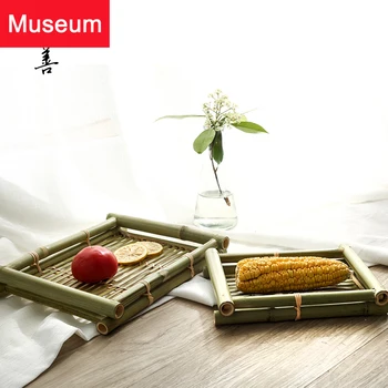 

Mu Shan Zhu Tray Original Bamboo Tray Bamboo Plate Bamboo Joint Tray Bamboo Bamboo Tea Tray Bamboo Compote Bamboo Weaving Tray