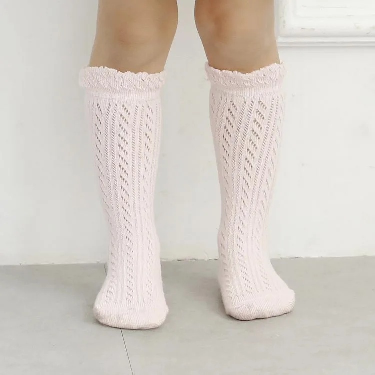 Baby Girl Socks 0-2 Year Toddler Baby Cotton Mesh Breathable Socks Newborn Infant Baby Boy Pure cotton Summer High knee Socks
