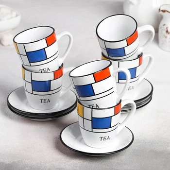 

Tea set "Mozaika", 12 items: cup 6 pcs. 190 ml, saucer 6 pcs.