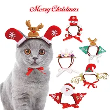 Милый Рождественский стиль собака кошка костюм капитана повязка на голову шляпа Корона рождественские вечерние щетка для шерсти товары Аксессуары