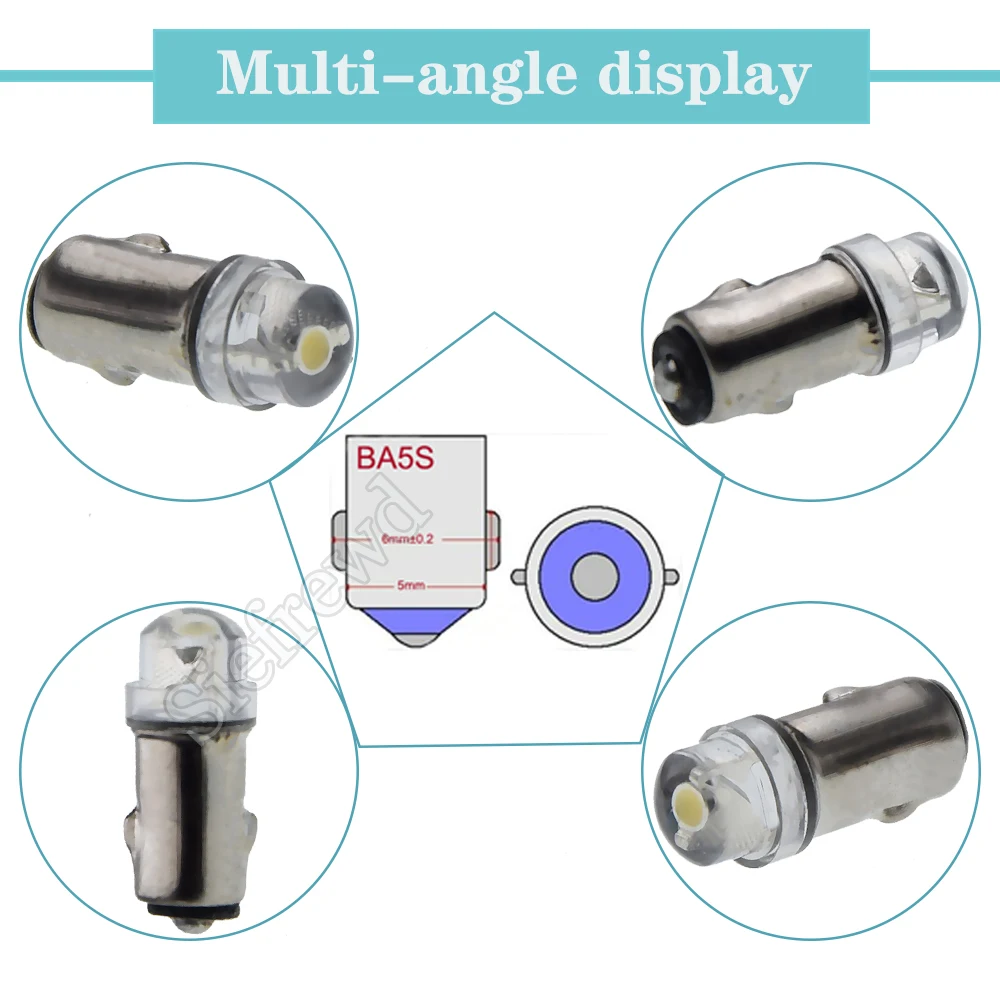 BA5S ˷̴ LED ,   4300K COB 0.5W 12V-22V DC 80Lm 5mm  ȿ marchlin 600150  Ʈ, 4 