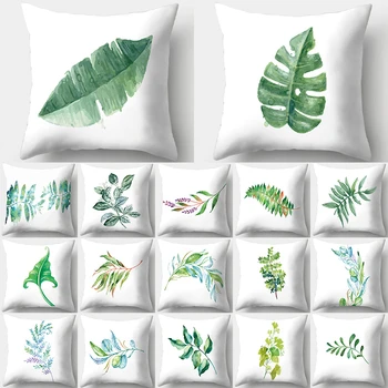 

Tropical Plants Pattern Decorative Cushions Pillowcase Polyester Cushion Cover Throw Pillow Sofa Decoration Pillowcover 40506