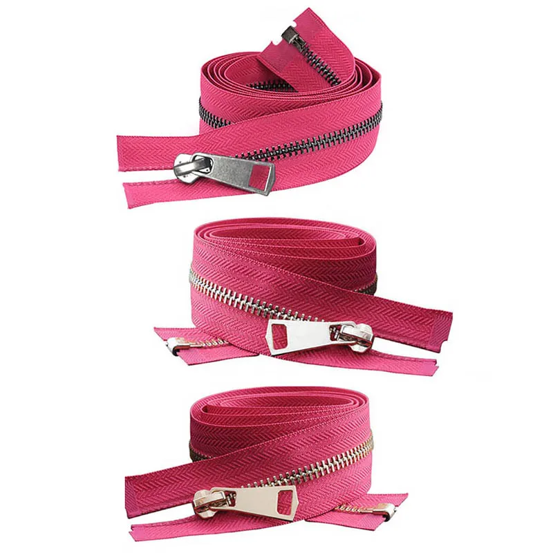 Multi-Size High-Quality Colorful Open-End Auto Lock Metal Zipper for DIY Crafts and Fashion Projects