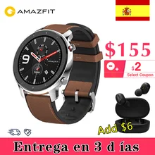 Смарт-часы Amazfit GTR, 47 мм, Xiaomi Huami, 5 АТМ, водонепроницаемые спортивные умные часы, 24 дня, батарея, управление музыкой, с gps, пульсометр