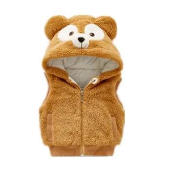 

Baby Boy Girl Clothes 2019 New Autumn Winter Cotton Jacket Infant Baby Cartoon Character Solid Color Vest Coat For 1-5Y