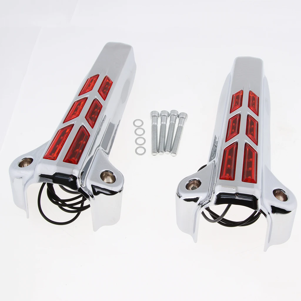 1 пара LED Нижняя вилка ноги Чехлы для Harley FLHT FLHX FLHR 2014 2015 2016 2017 2018| |