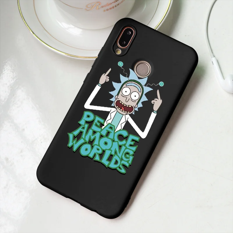 Модный чехол Рик и Морти из ТПУ для huawei Honor Y6 8X9 10 Lite Y7 Prime Play Pro Y8 Y9 20 Pro lite 7A Pro мягкий чехол - Цвет: 0rpeace