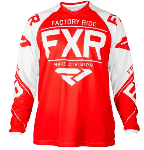 FXR MTB moto Cross Jersey MX BMX внедорожный мото cicleta de carreras de manga larga Camiseta para Yamaha moto GP de negro - Цвет: Розовый