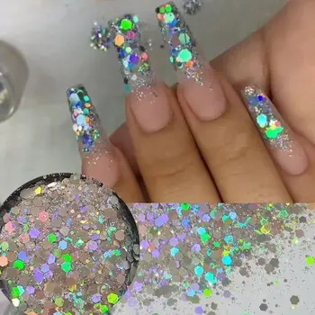 

Holographic Nail Glitter Powder Laser Irregular Sequins Art Manicure Decorations Tools