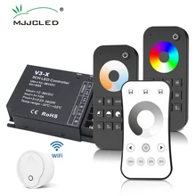 RGB Controller 12V DC 24V 36V 30A 3CH 2.4G RF Wireless Single Color Dimer CCT RGB Remote Control LED Strip Lights Controler V3-X