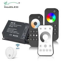 RGB Controller 12V DC 24V 36V 30A 3CH 2.4G RF Wireless Single Color Dimer CCT RGB Remote Control LED Strip Lights Controler V3-X