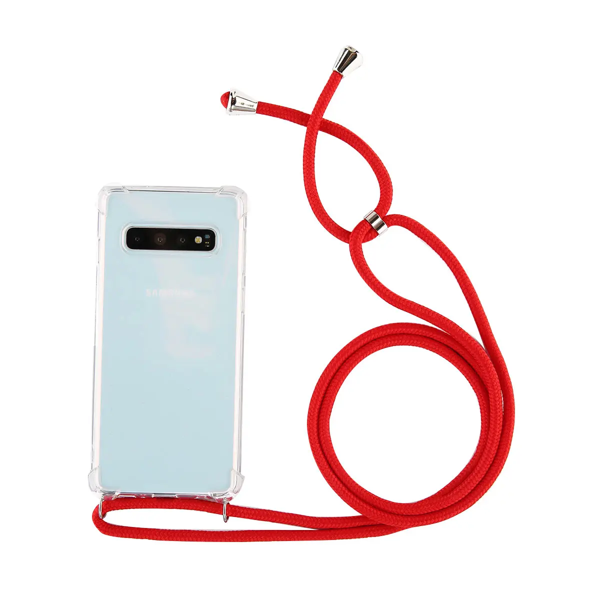 DR Прозрачный чехол для телефона KJOEW с ремешком и цепочкой для samsung Galaxy S10 5G NOTE10 S10 S9 S8 Plus S10E Note 9 8 S7 S7E - Цвет: DR