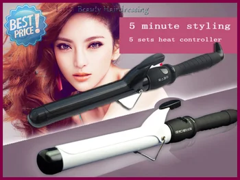 

Free Shipping Digital LCD Hair Curler Electric Hair Curling Iron With Fast Heat System ,Hair Ceramic Curler With 1 Comb and Clip
