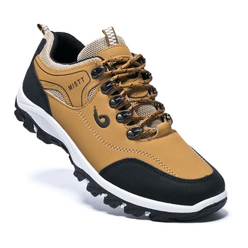 

New Leather Outdoor Sports Hiking Shoes Men Waterproof Fishing Anti-skid Working Climbing Trekking Shoes Male Hunting Boots 2020