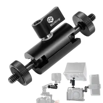 

BGNing Aluminum 1/4" inch Screw Magic Arm Dual Ball Head Mount Adapter w/ Phone holder for Gopro Hero DSLR SLR Cameras Monitor