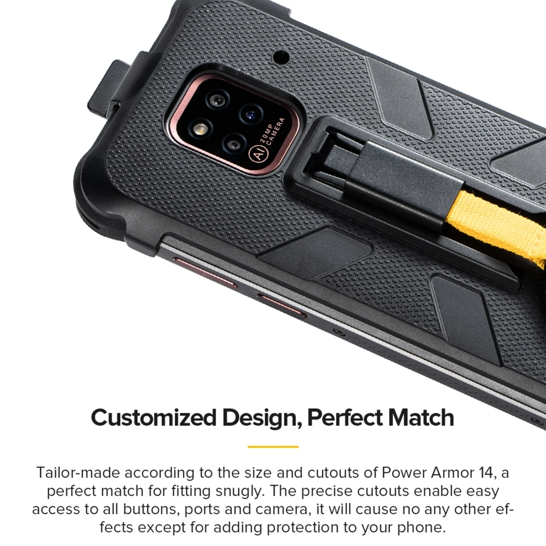 Ulefone Back Clip Phone Case TPU+PC for Power Armor 14 15 Pro 18T Ultra 19T 17 22 20W X31 ProT 23 Ultra 25T Pro 27 mini 20T Pro