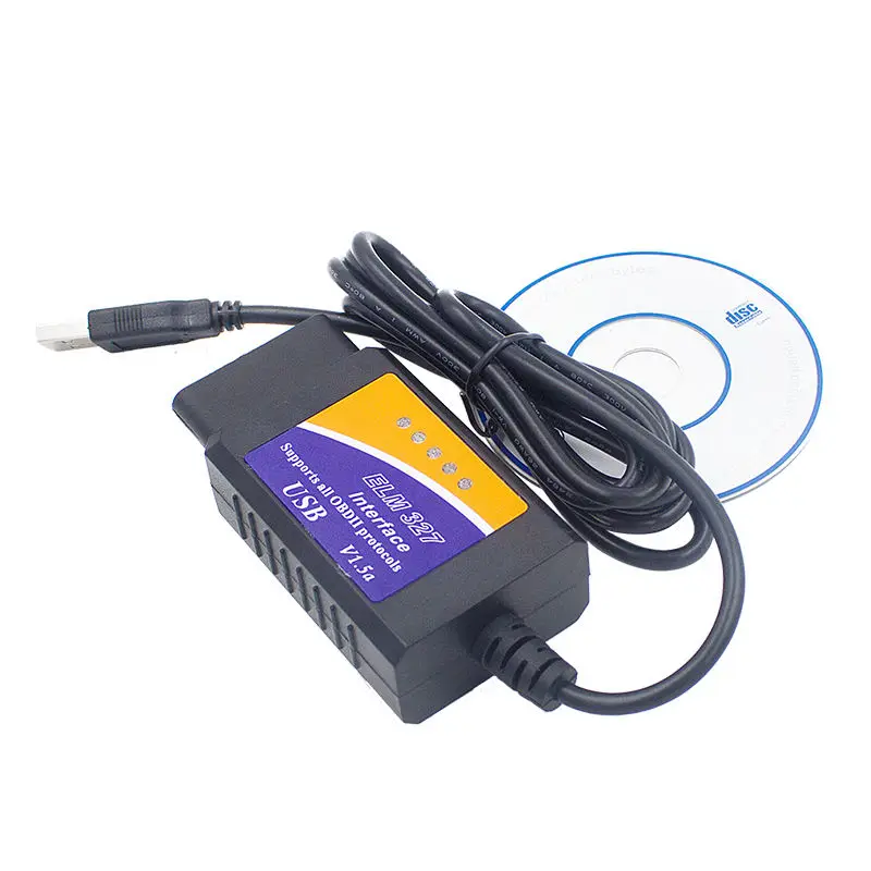 2020 топ продаж ELM327 интерфейс USB OBD2 сканер V1.5 OBDII elm327 usb Супер в наличии|Считыватели