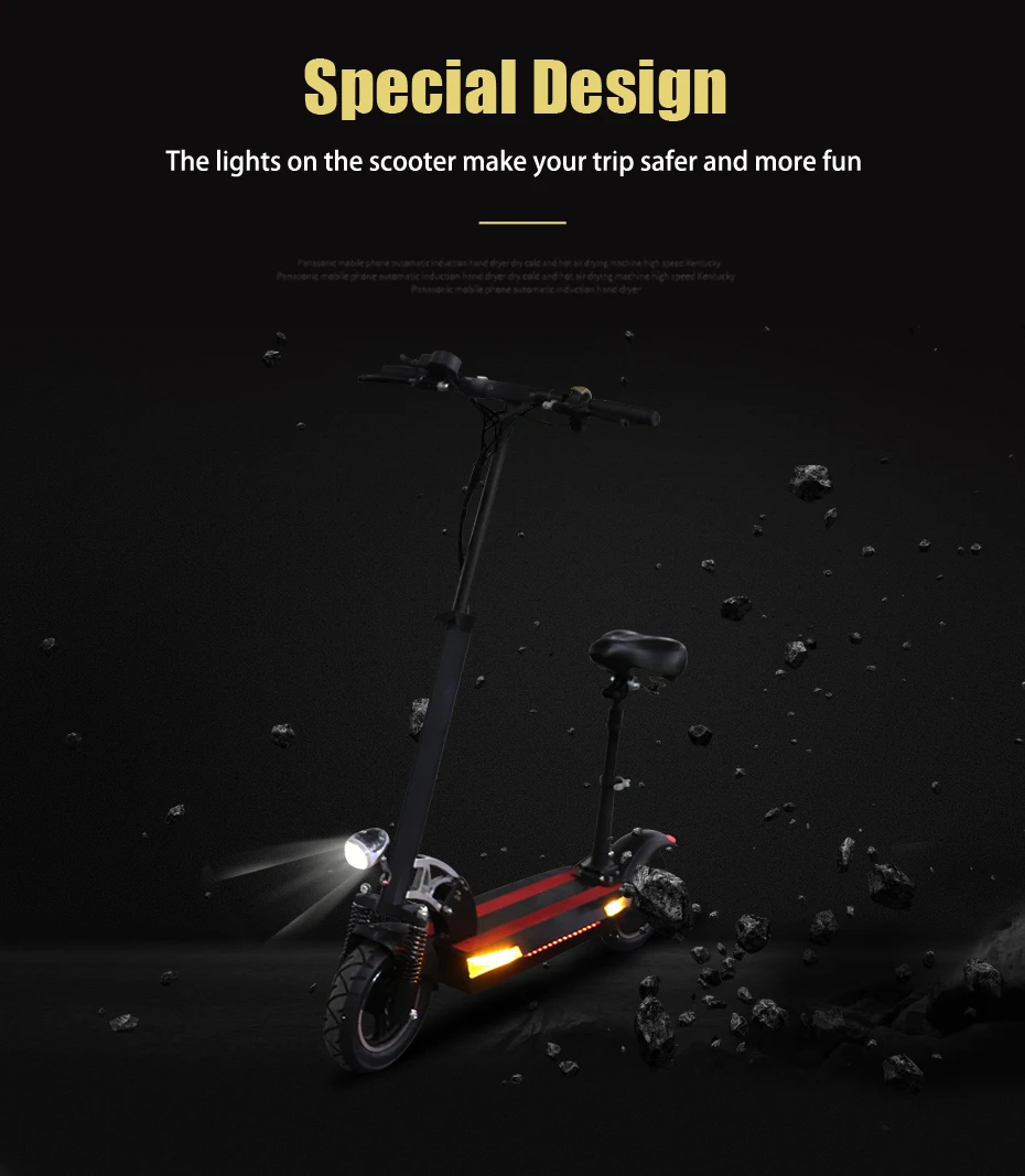 Discount 48V 500w long distance 100km lithium battery electric scooter 10inch powerful electric skateboard patinete electrico adulto LCD 3