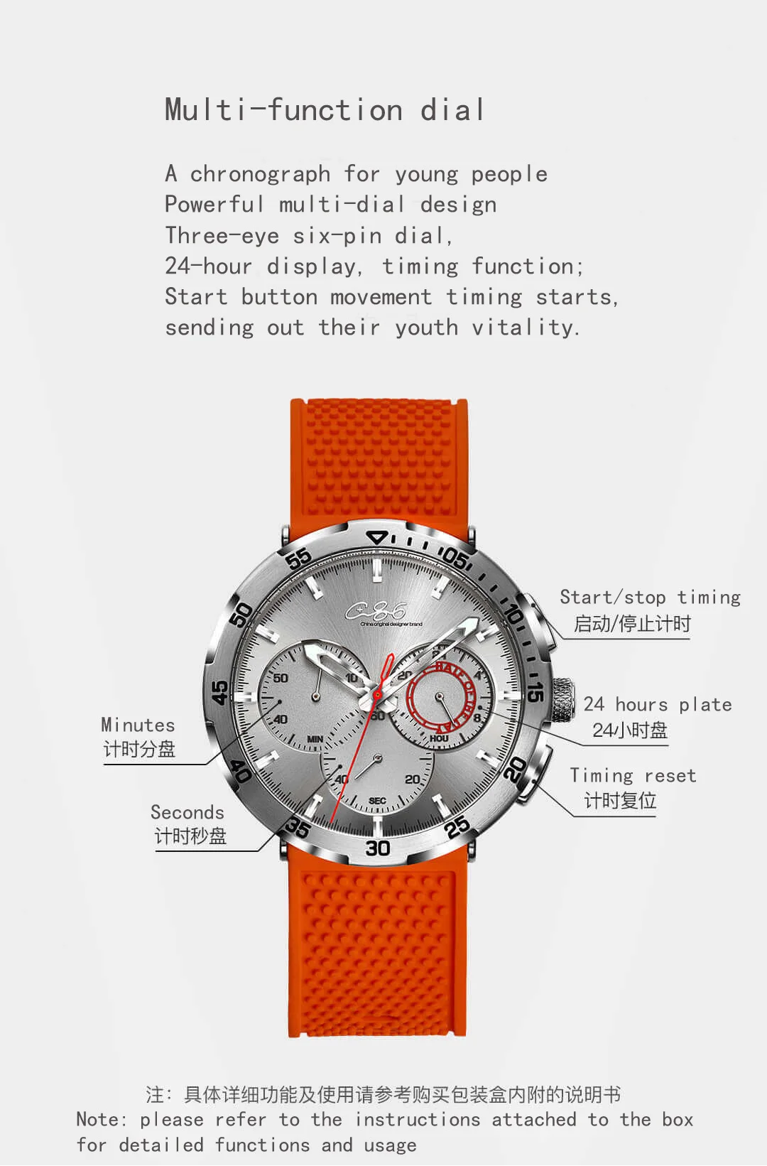 2 цвета Xiaomi C+ 86 движение стол многофункциональный хронометр циферблат SEIKO core часы многофункциональные часы синхронизации циферблат