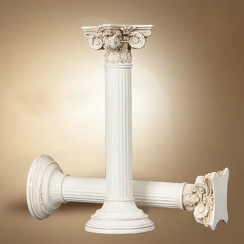 

Roman Columns 2 Pieces / 1 Lot European-Style Ornaments Retro Room Decoration Resin Handicrafts Business Birthday Wedding Gifts