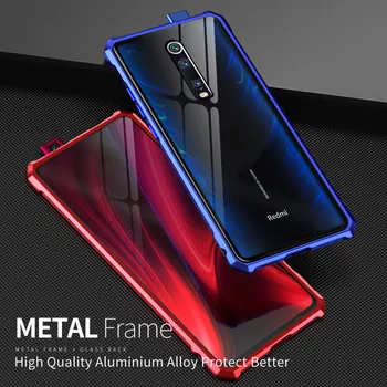 

Metal Bumper Cover For Xiaomi mi 9t Pro Case Metal Case Transparent Glass Back Cover For Xiaomi 9t mi9 t Luxury Shockproof