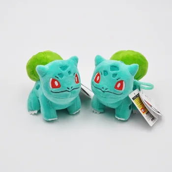 

12cm Bulbasaur plush toys small pendant hanging home car decoration key ring stuffed animals kids toys Christmas birthday gifts