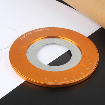 

Round Math Measuring Tool Rotary Geometry Professional Circle Drawing Tool Woodworking Adjustable Size Aluminum Alloy Stationery