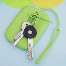 ISKYBOB Новое зеленое Силиконовое кольцо для ключей сумка для ключей держатель для карт брелок сумка Горячая Распродажа ключница крюк чехол