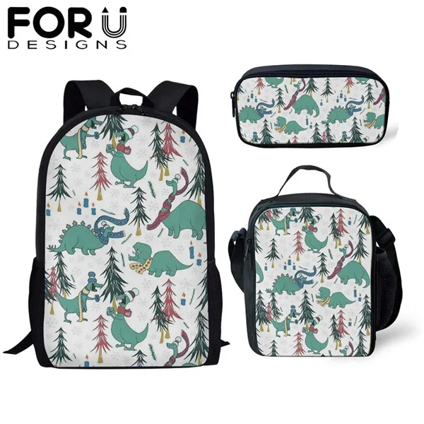 CDFB0035CGK FORUDESIGNS/бренд 3 шт./компл. Детские Мультяшные рюкзаки сумки на плечо Дети Юрского динозавра Печать школьный рюкзак лучший подарок - Цвет: CDFB0035CGK