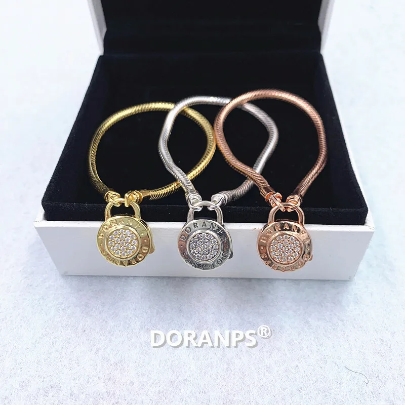 Прекрасные серебряные 925 бусины DORANPS для браслетов pandoras, женский браслет, браслет, рождественские подарки, 1pz