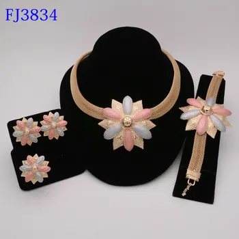 

Gold Color jewelry sets African Costume Zinc Alloy Jewelry Set Nigerian Wedding African Beads Pearl big jewelry sets