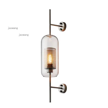 

Modern LED Glass Wall Lamps Nordic Retro Iron Net Wall Lights Sconce Lighting Creative Bedroom Light Fixture Kitchen Accessories