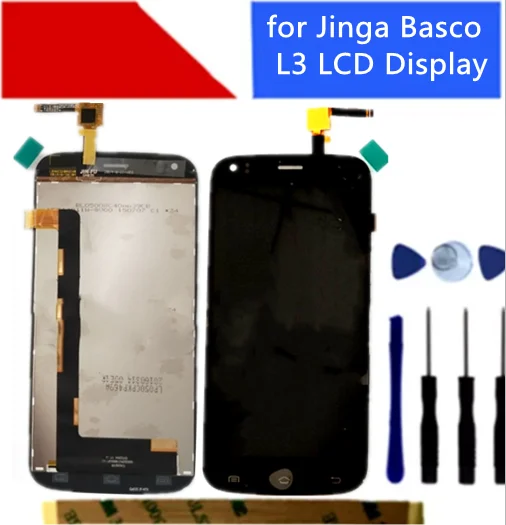 ЖК-дисплей для Jinga Basco L3 сенсорный экран дигитайзер полная стеклянная панель в