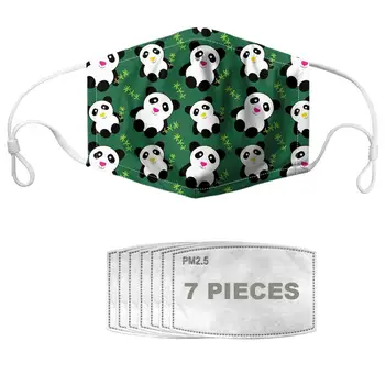 

NOISYDESIGNS Mouth Face Mask Anti Dust Pollution Washable Mascherine Cute Pandas Printed Reusable Dustproof Respirator Mask