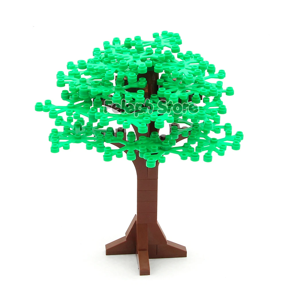 Big Tree Green Bush Flower Grass Plants Garden Building Blocks Set Compatible legoings Toy City DIY MOC Accessories Parts Bricks (4)