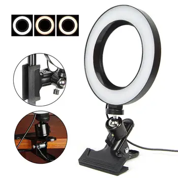 

6.3 Inch 16cm Live Broadcasting Beauty Fill Ring Light with Spring Grip Clamp