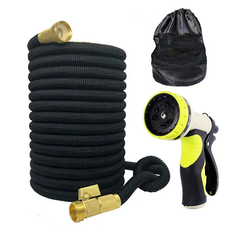 

Lightweight And Wearable Garden Hose Retractable 3 Times Telescopic Hose High Pressure Car Wash Hose Set Garden Watering Supplie