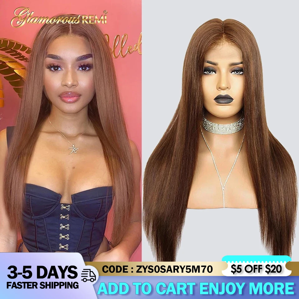 Peluca con malla frontal para mujeres negras, pelo liso de color con pelo de bebé 13x4, pelucas de cabello humano brasileño con encaje frontal, 4x4, Remy