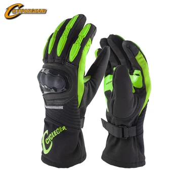 

New Winter Ride Scooter Glove Warm Proof Full Finger Motocross Downhill Racing Guante Bicycle PU Leather Gloves Cyclegear CG676