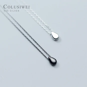 

Colusiwei New Arrival Genuine 925 Sterling Silver Fashion Water Drop Geometric Pendant Necklaces Women Silver Jewelry Gift