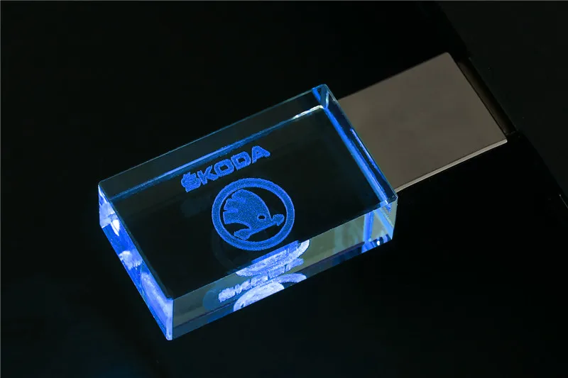 JASTER 64GB usb2.0 металлический кристалл Шкода ключ модель автомобиля USB флэш-накопитель 4GB 8GB 16GB 32GB драгоценный камень ручка привода специальный подарок