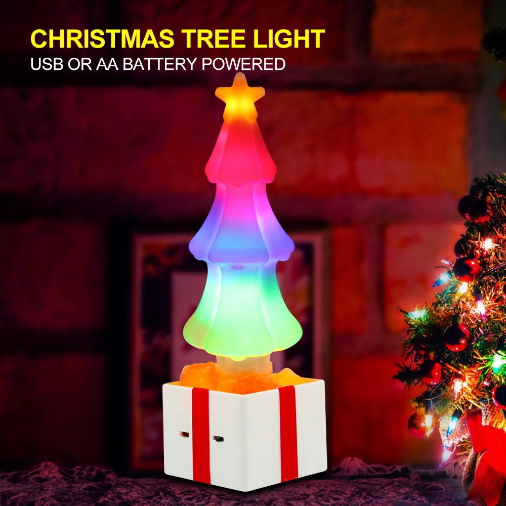

2020 Christmas Tree LED Light RGB Flash Bulb With Crystal Salt For New Year Home Party Indoor Decoration USB / Battery Powered