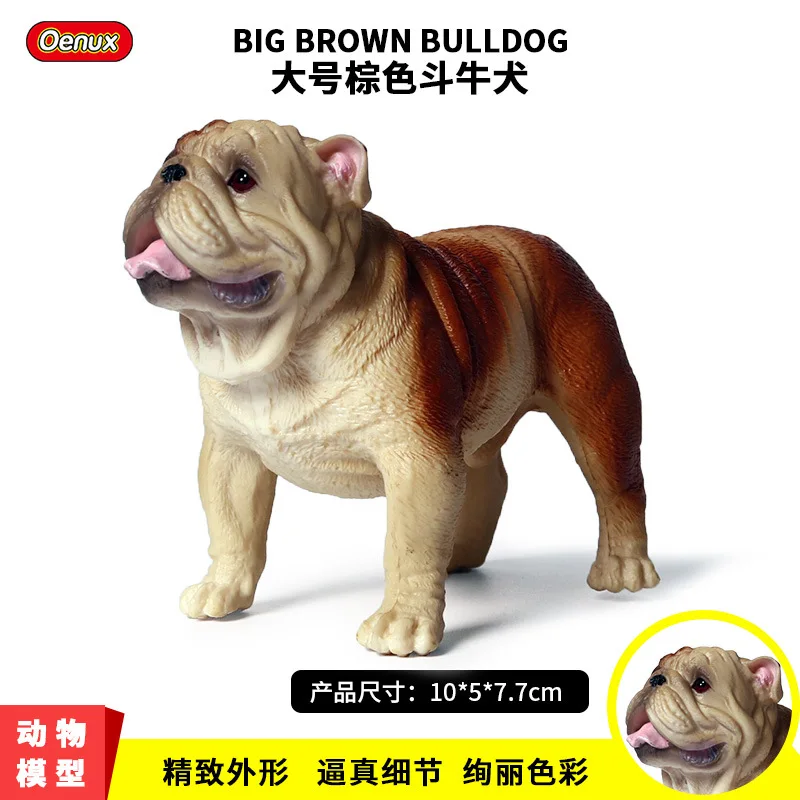 Children Solid Model Wild Animal Dog Model New Style the United Kingdom Bulldog Pet Dog Toy Decoration