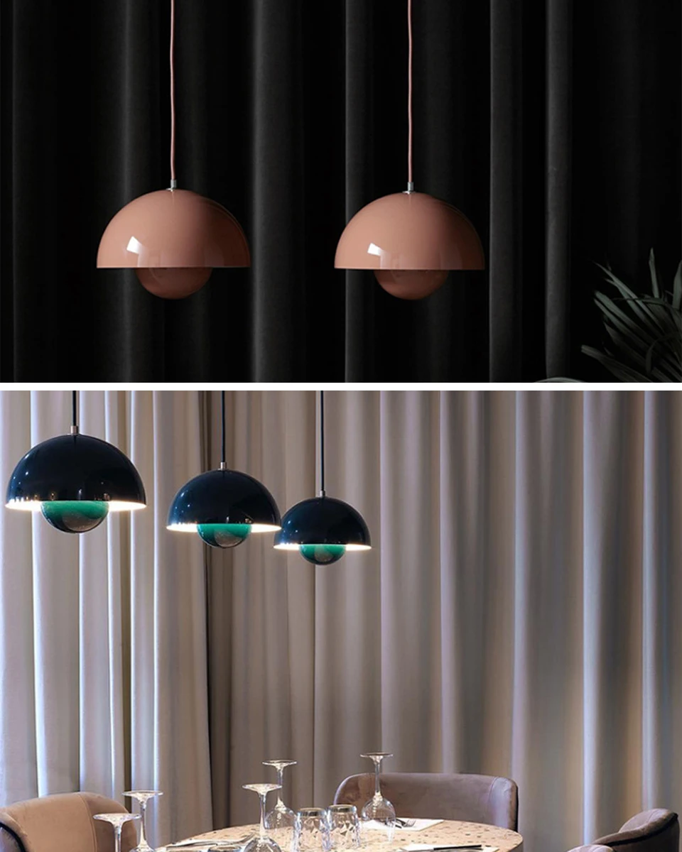Restaurant Pendant Light Kitchen Pendant Lamp Dining room LED Light Modern Hanging Light for Bedroom Living room Nordic 7 Color
